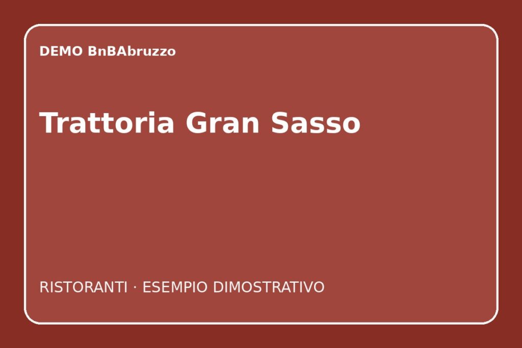 DEMO – Trattoria Gran Sasso - foto 1