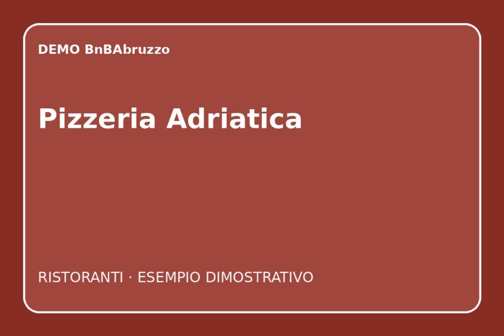DEMO – Pizzeria Adriatica - foto 1