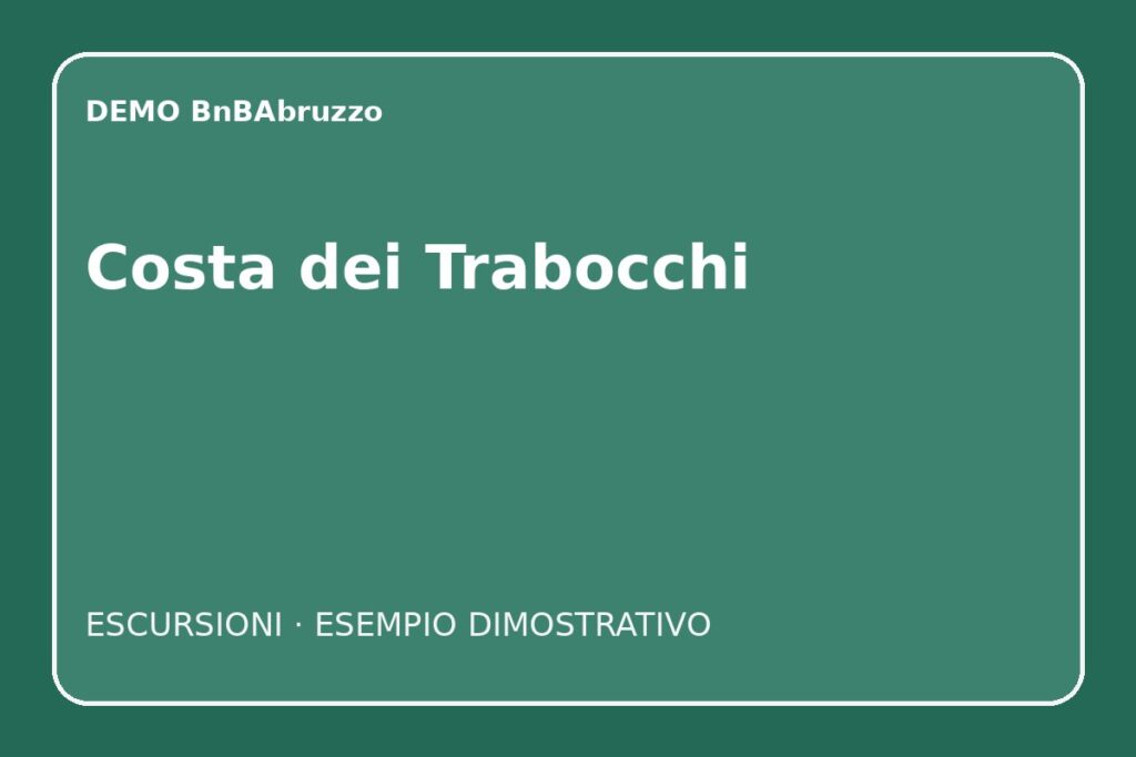DEMO – Costa dei Trabocchi Experience