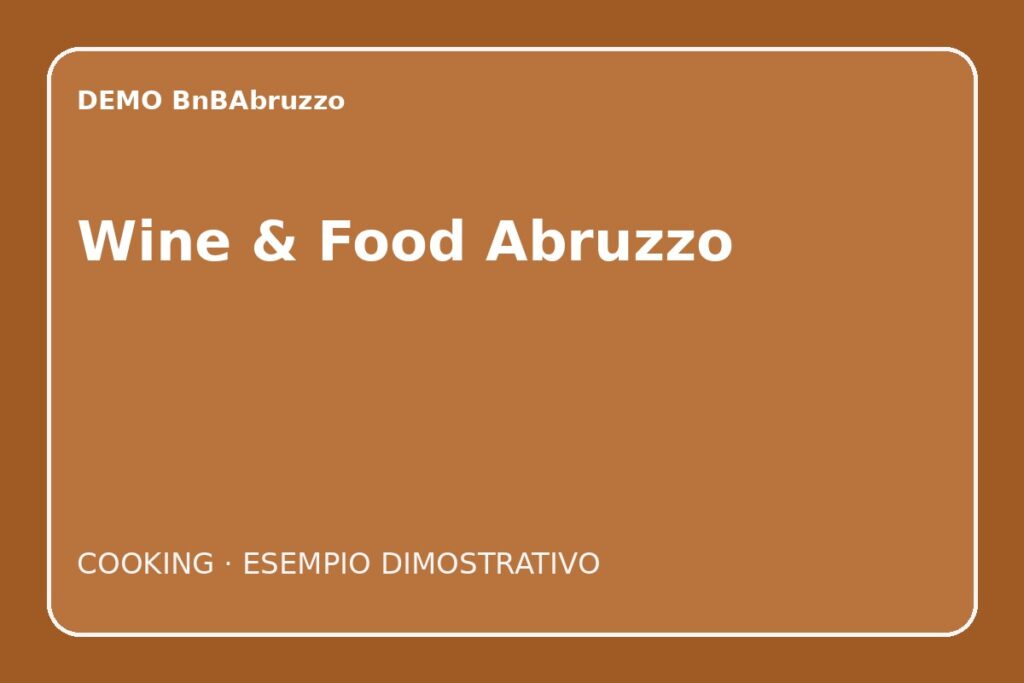 DEMO – Wine & Food Abruzzo